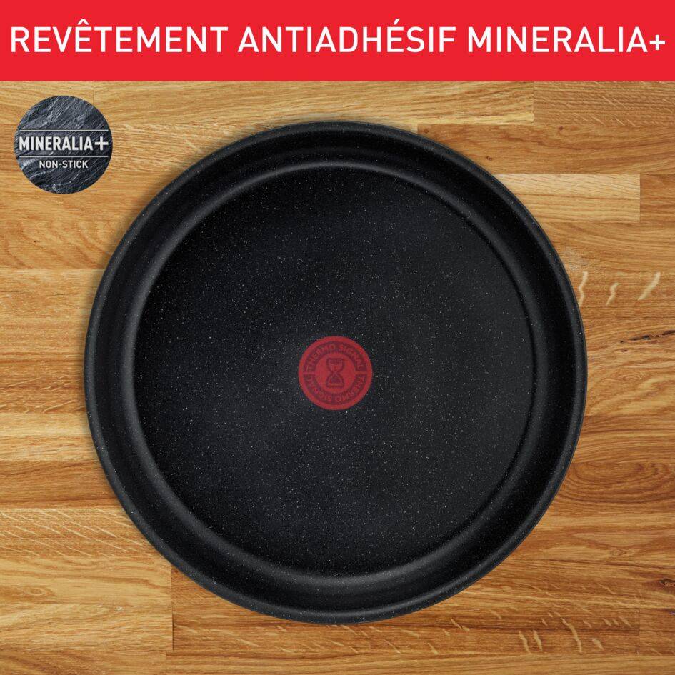 Ingenio Darkstone, Antiadhésif, Poêles 22/26cm, Casserole 18cm, Poignée, Induction