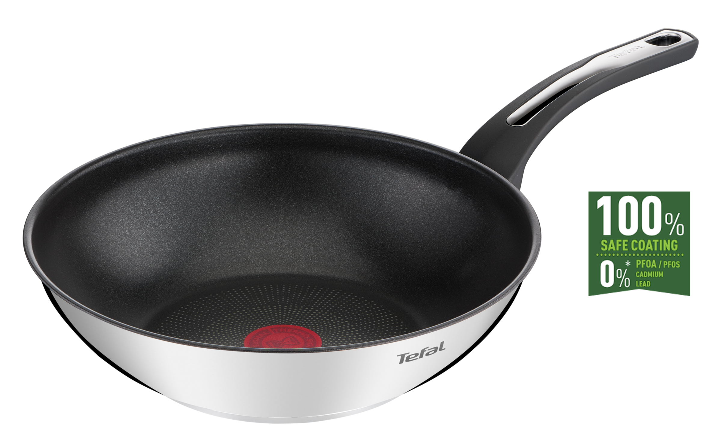 Emotion poêle wok 28cm, Inox revêtu