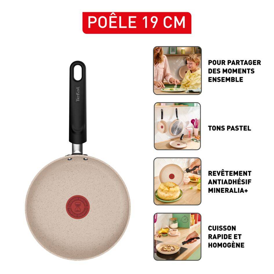 Chandeleur 2026,Revêtement antiadhésif,Poêle 19 cm,Induction