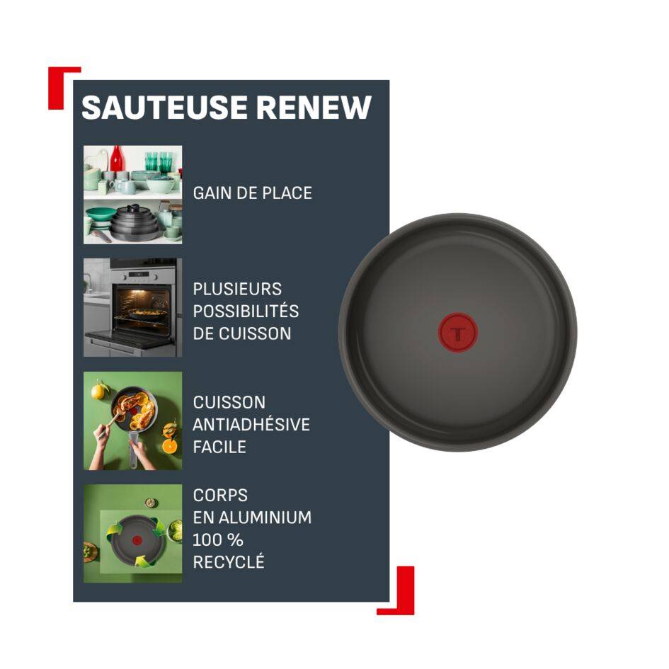 Ingenio Renew Ceram, Sauteuse 24&nbsp;cm