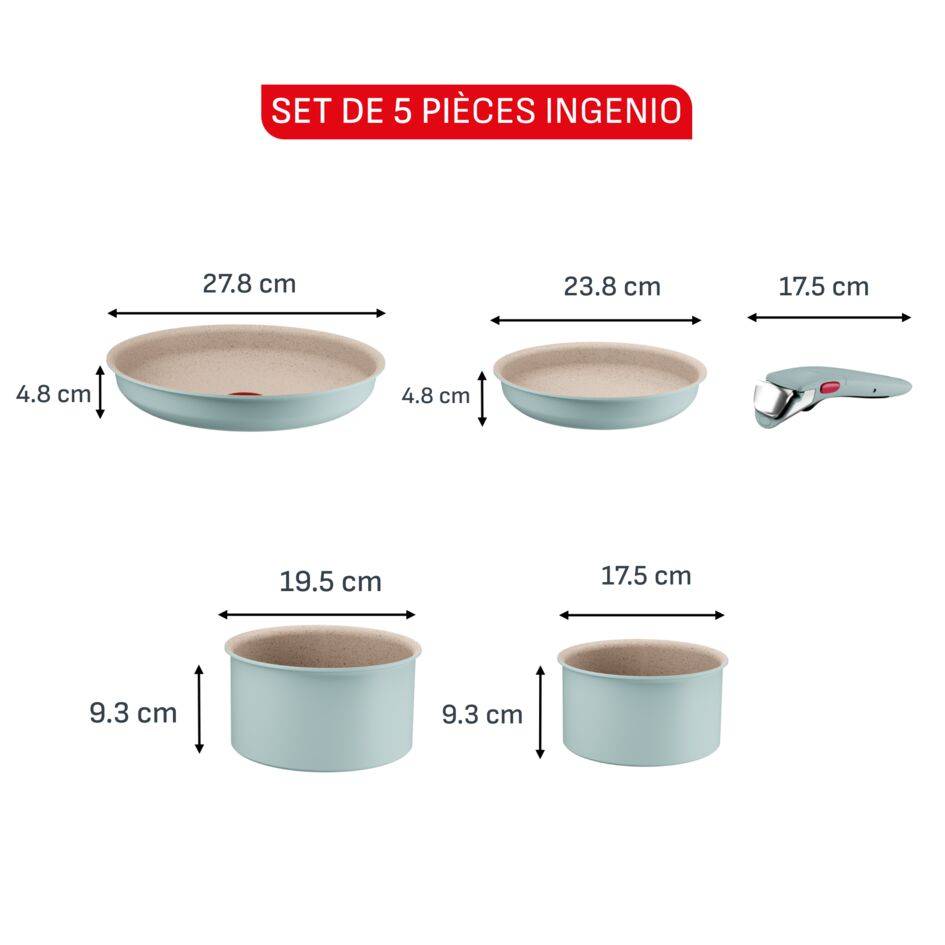 Ingenio Harmony, Batterie de cuisine 5&nbsp;pièces, édition 30 ans ingenio