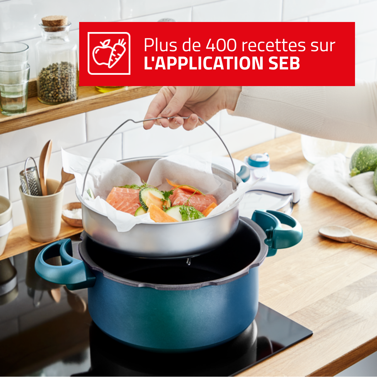CLIPSOMINUT'® DUO 5L Cocotte-minute® Bleu Boréal