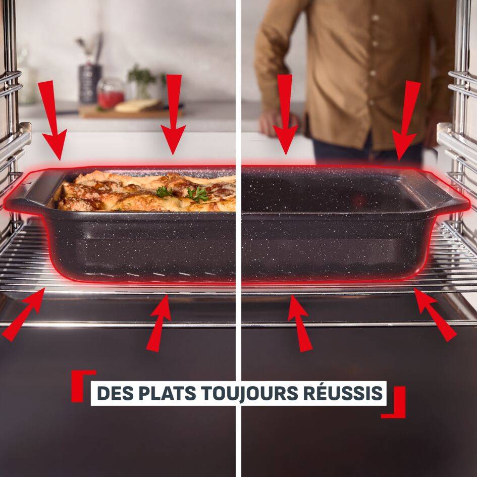 Excellence, Plat à four moyen en fonte d'aluminium 34x24&nbsp;cm, Revêtement antiadhésif