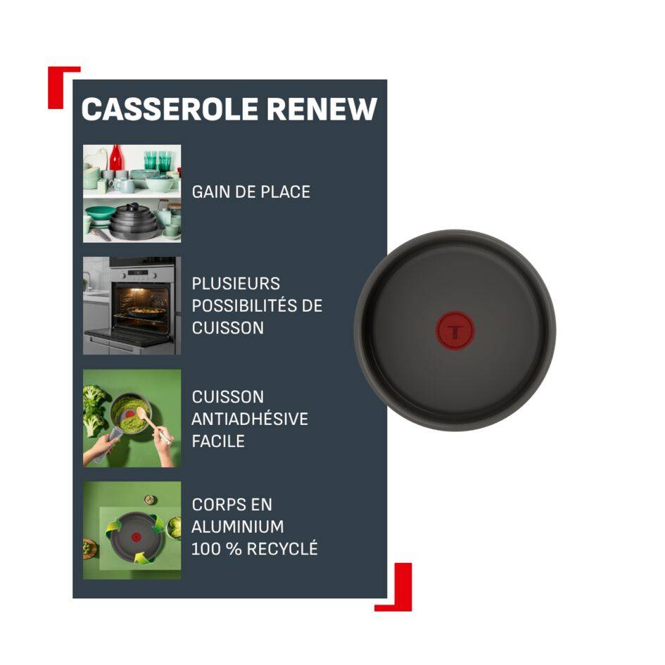Ingenio Renew Ceram, Casserole, Céramique, Induction, 18 cm