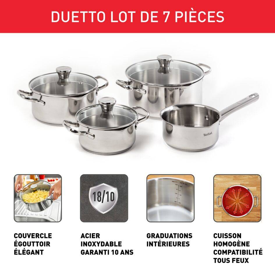 DUETTO ON Set 7p 3Faitt 1Ca 3CV INOX TFDI