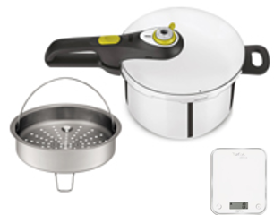 SECURE 5  NEO Autocuiseur 8 L + Balance Optiss blanche
