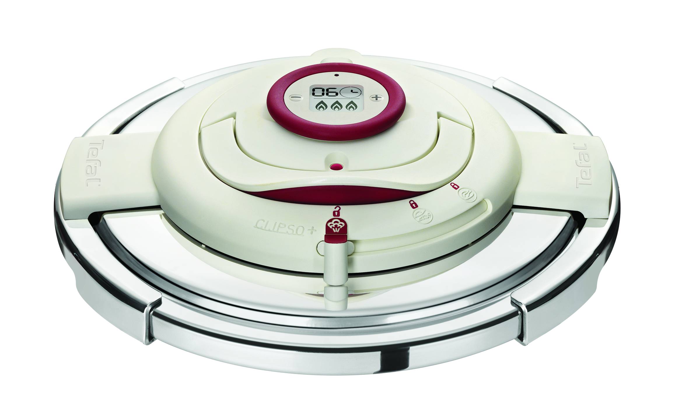 Clipso®+ Precision pressure cooker 8L with foldable handles