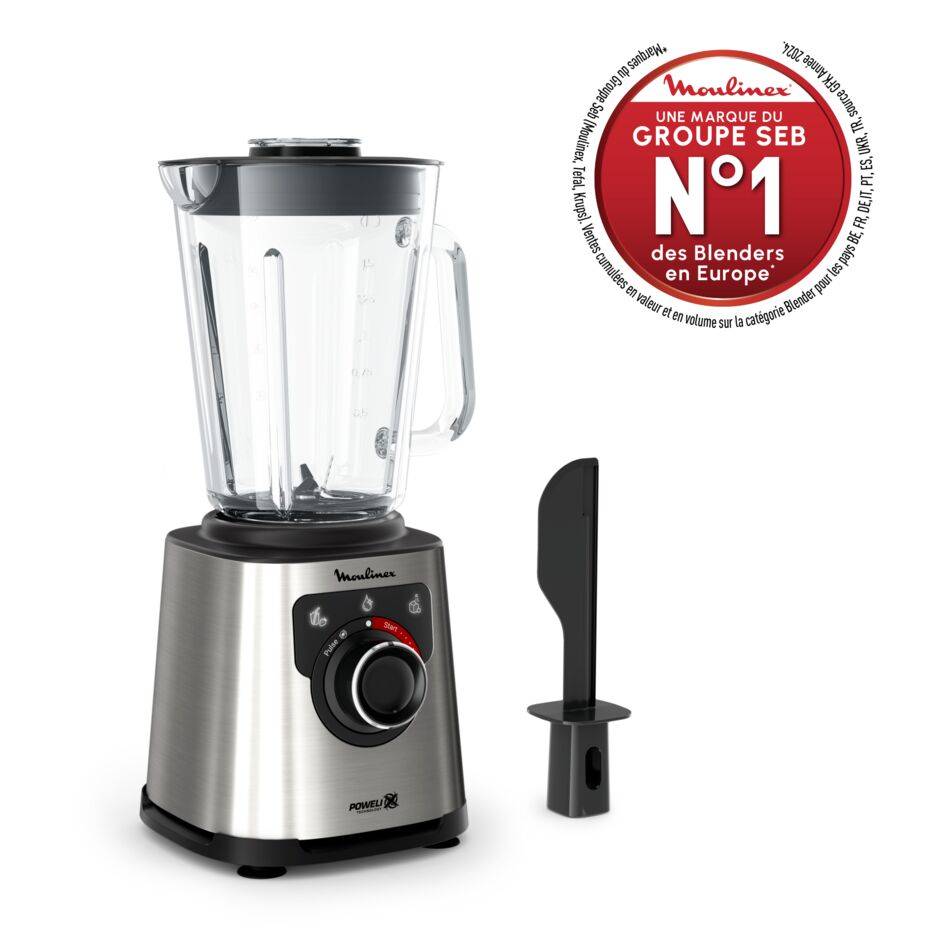 Perfectmix+, Blender, Bol verre 2L, 1200W, 3 programmes, 6 lames Powelix 