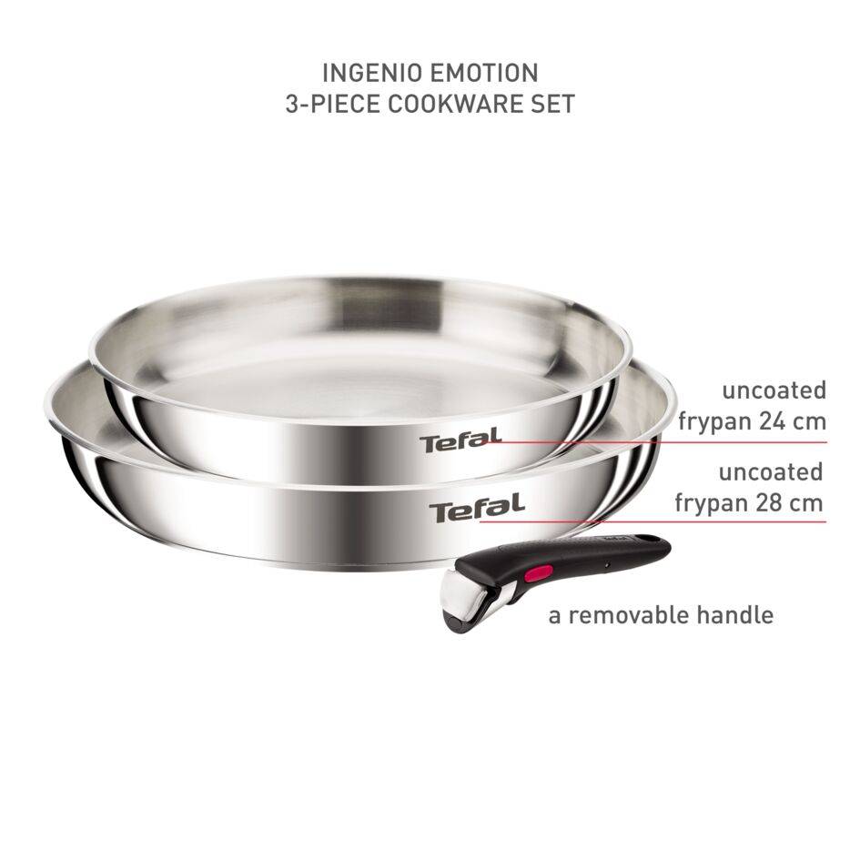 INGENIO EMOTION, Set 3P, Inox non revêtu