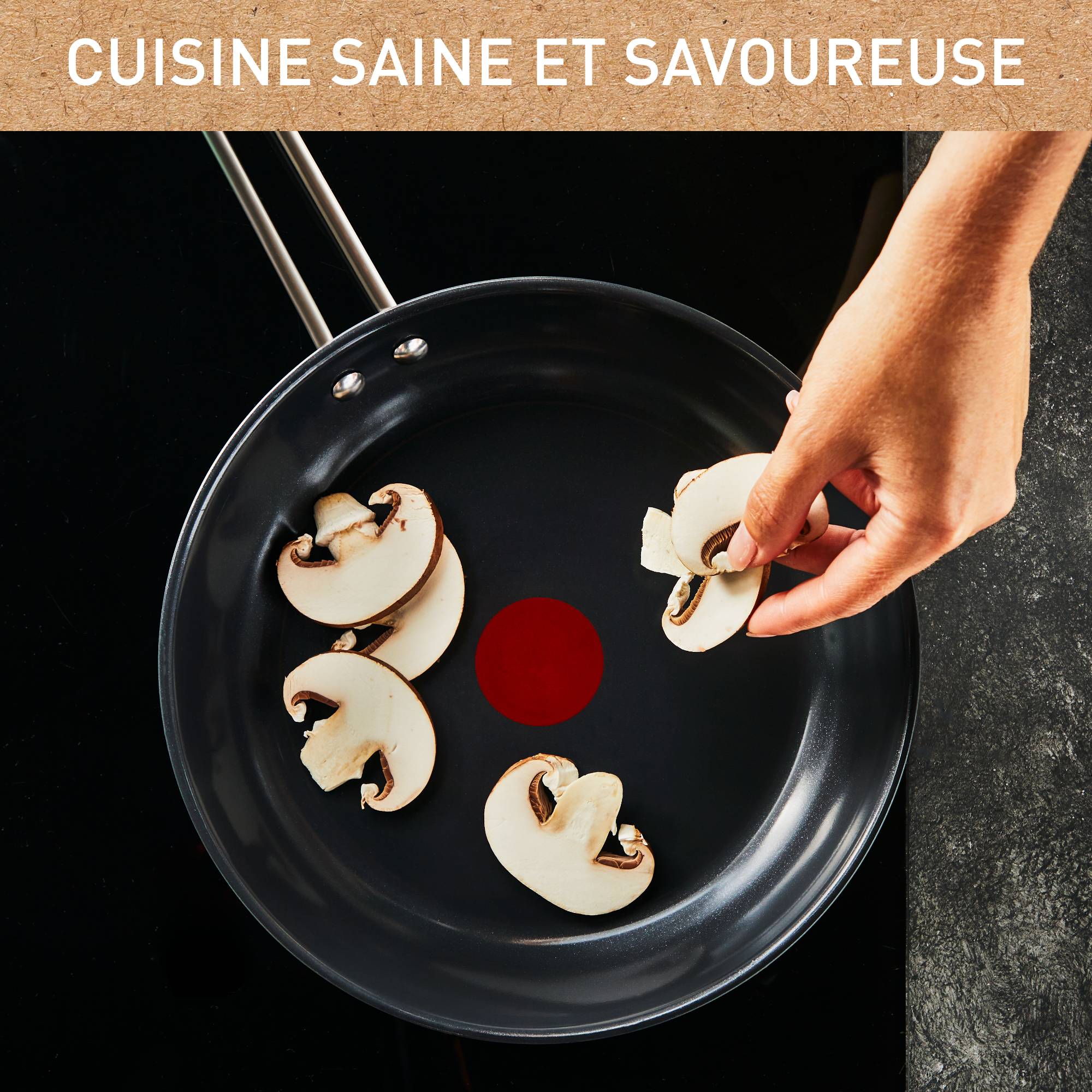 Nordica, Poêle en acier inoxydable 20&nbsp;cm, Revêtement antiadhésif en céramique