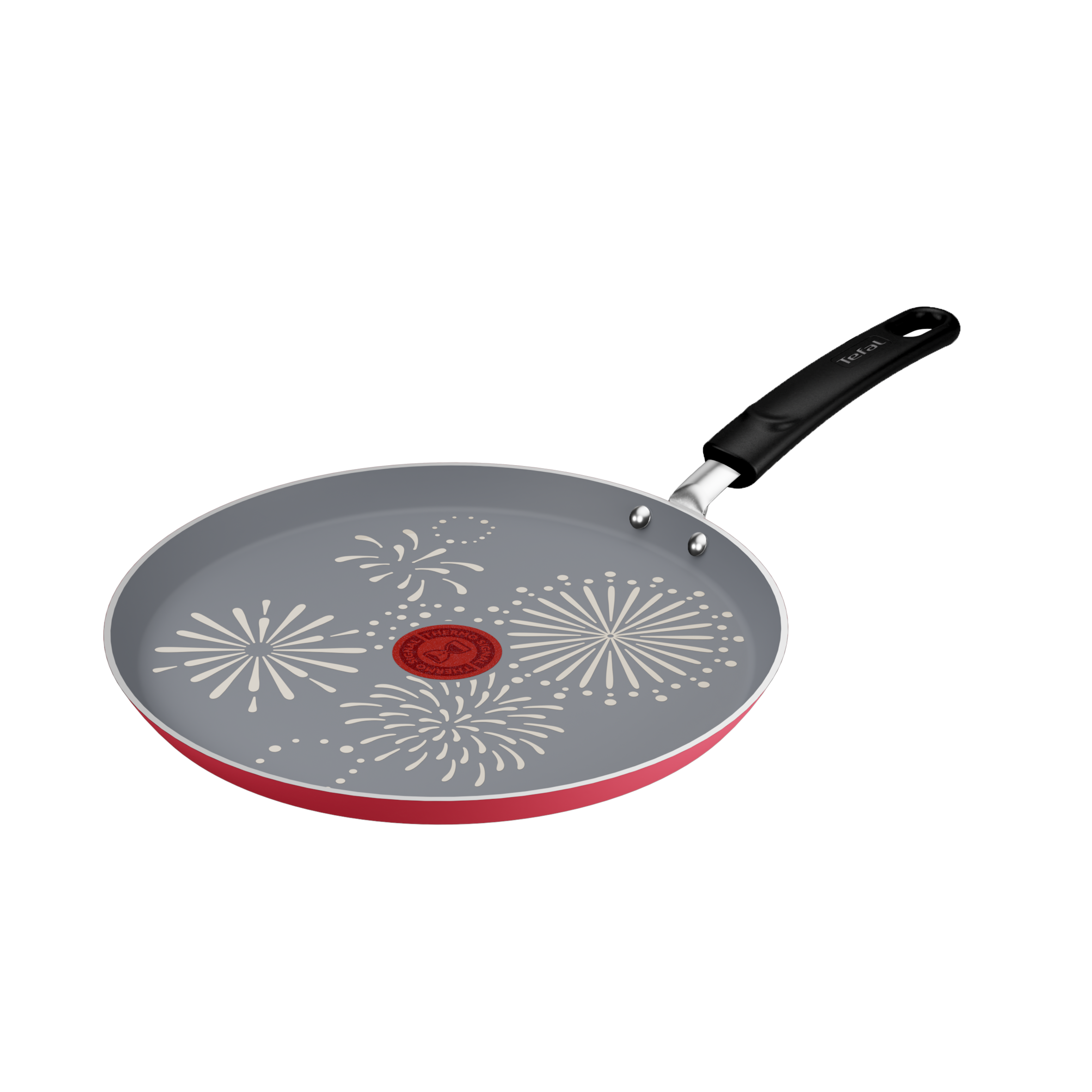 Chandeleur&nbsp;2026, Poêle à crêpes 28&nbsp;cm, Revêtement antiadhésif, Rouge cerise