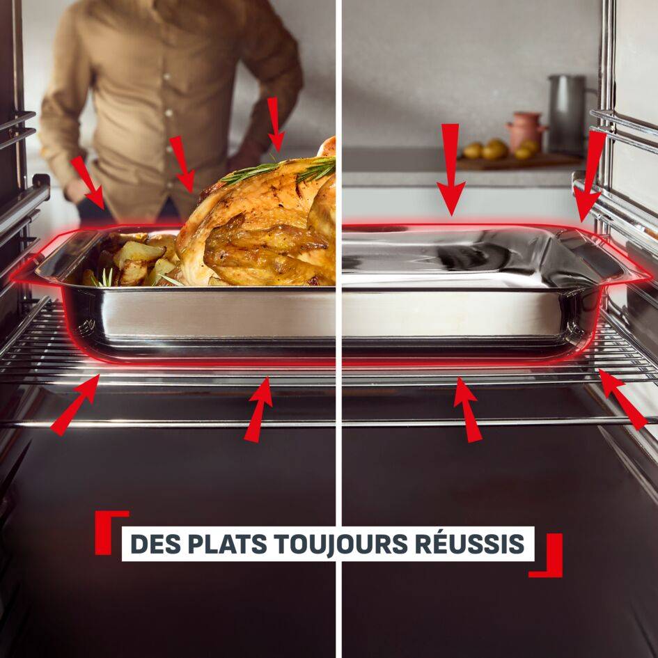 Excellence, Grand plat à four en acier inoxydable 42x29&nbsp;cm, Garantie de 10&nbsp;ans