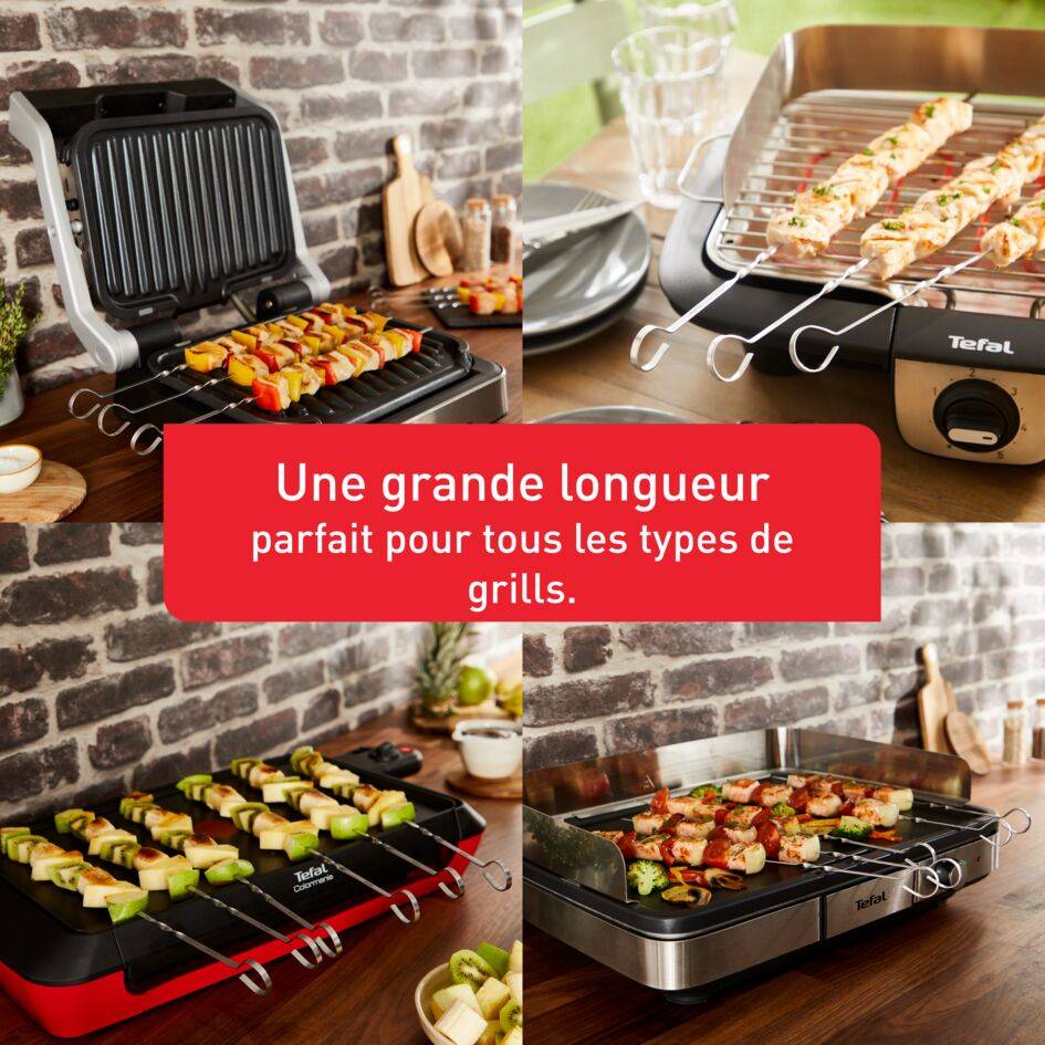 Brochettes en acier inoxydable XL