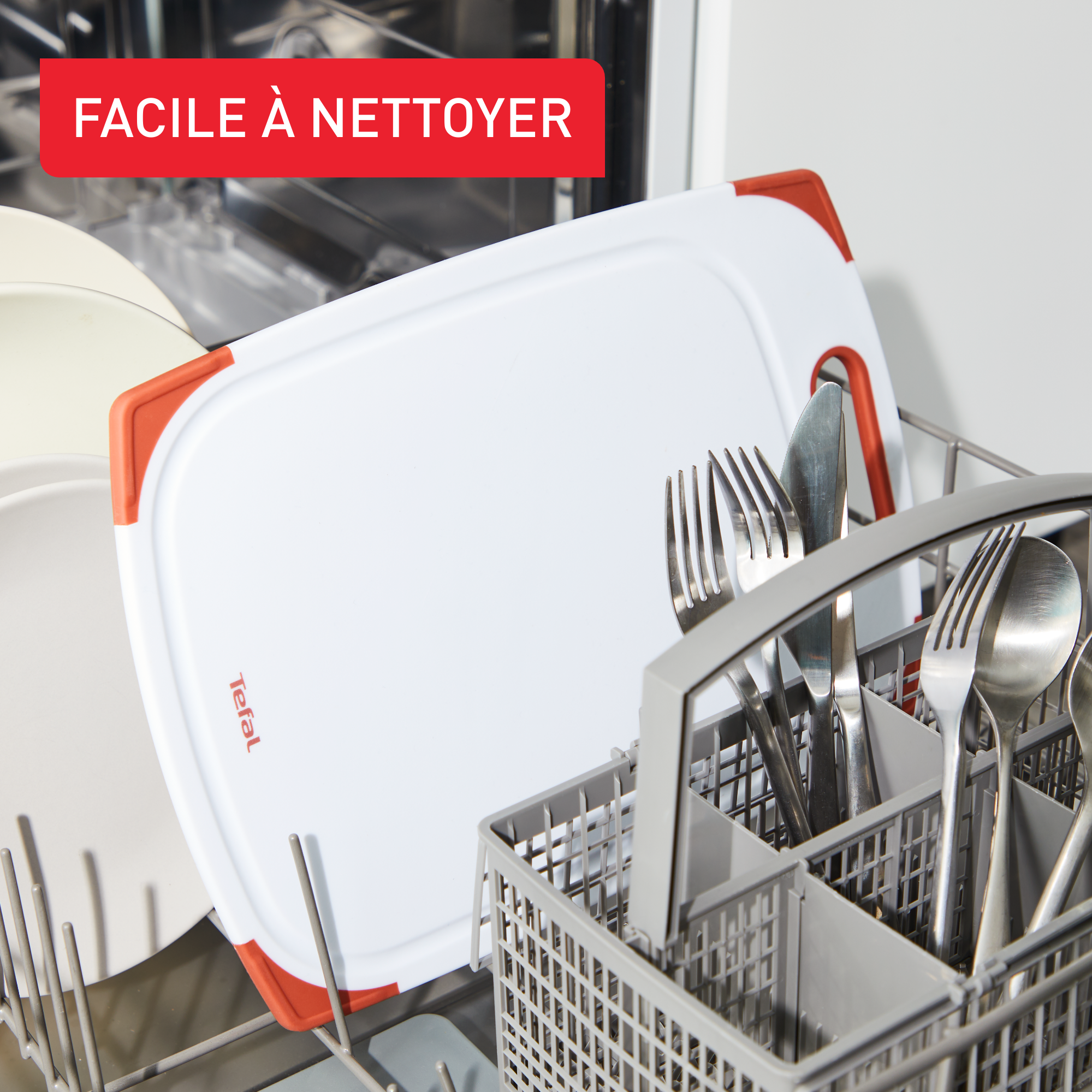 Fresh Kitchen, Planche à découper, Plastique robuste, Antidérapante, Poignée