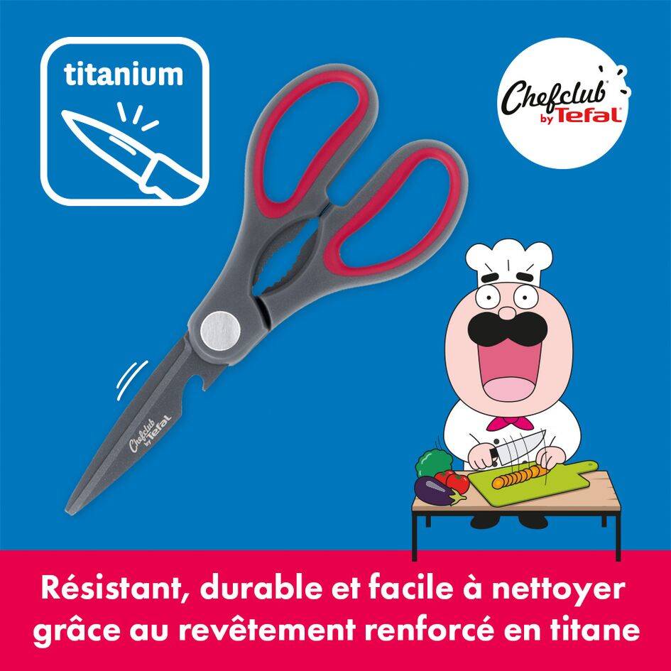 Chefclub by Tefal Ciseaux de cuisine 3 en 1