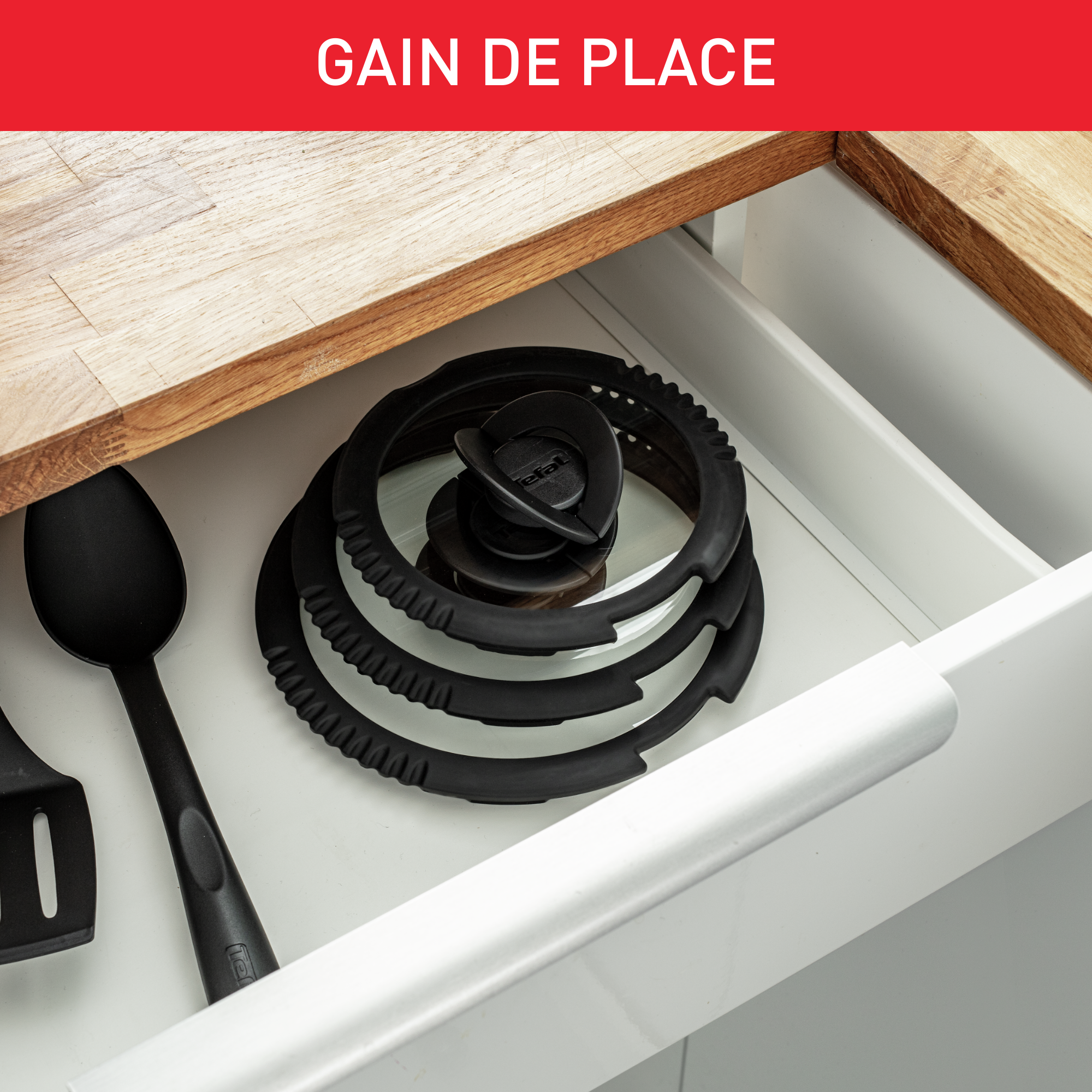 Ingenio couvercles - set 3 pièces 16/18/20cm