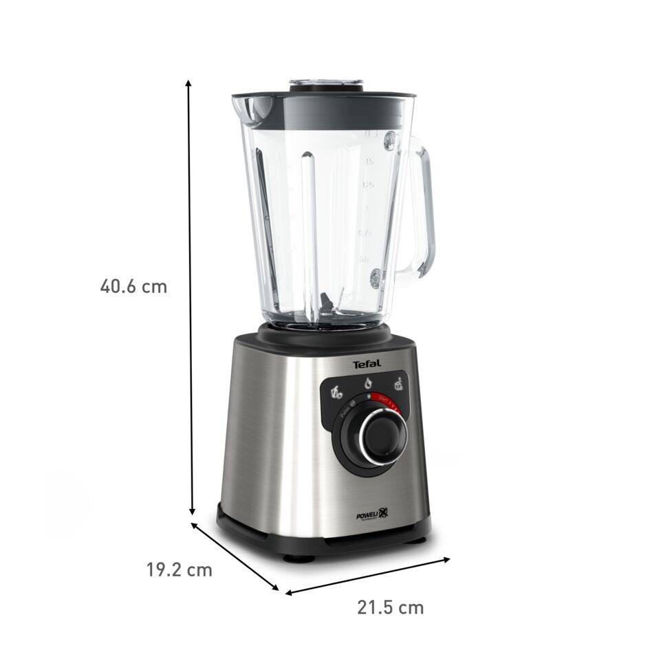 PerfectMix+, Blender chauffant, Bol verre 2L, 6 vitesses, 6 lames, 1200W