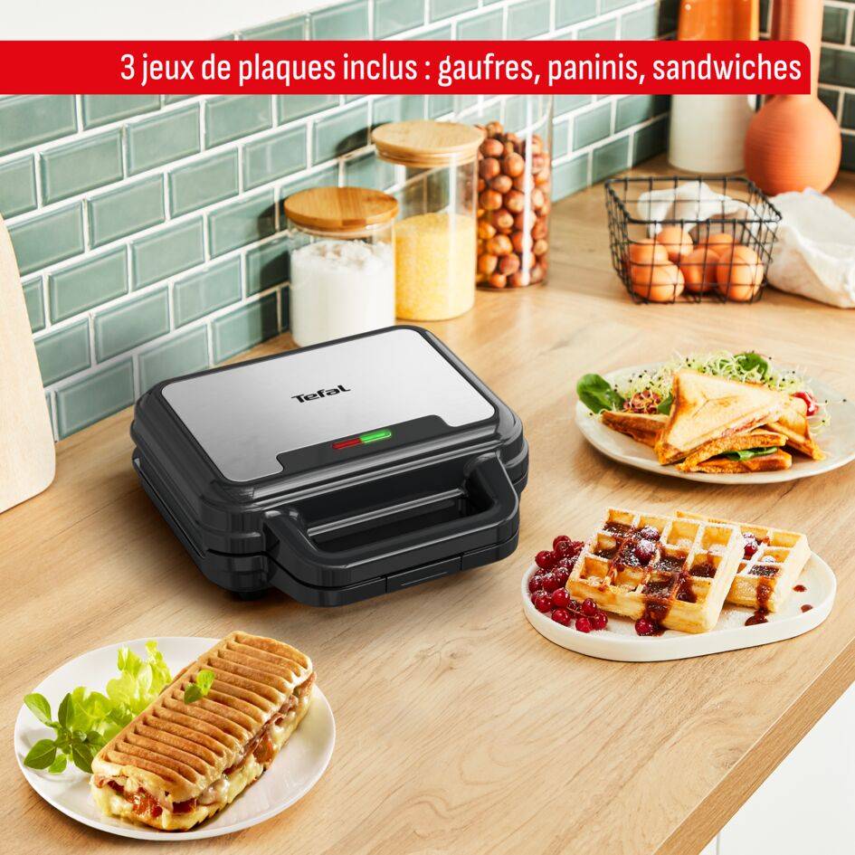 UltraCompact 3-en-1, Appareil à gaufres, Sandwichs et Paninis