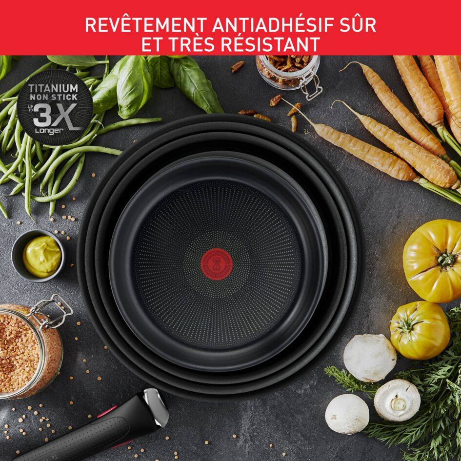 Ingenio Ultimate, Antiadhésif, Batterie de cuisine 6 pièces, Induction