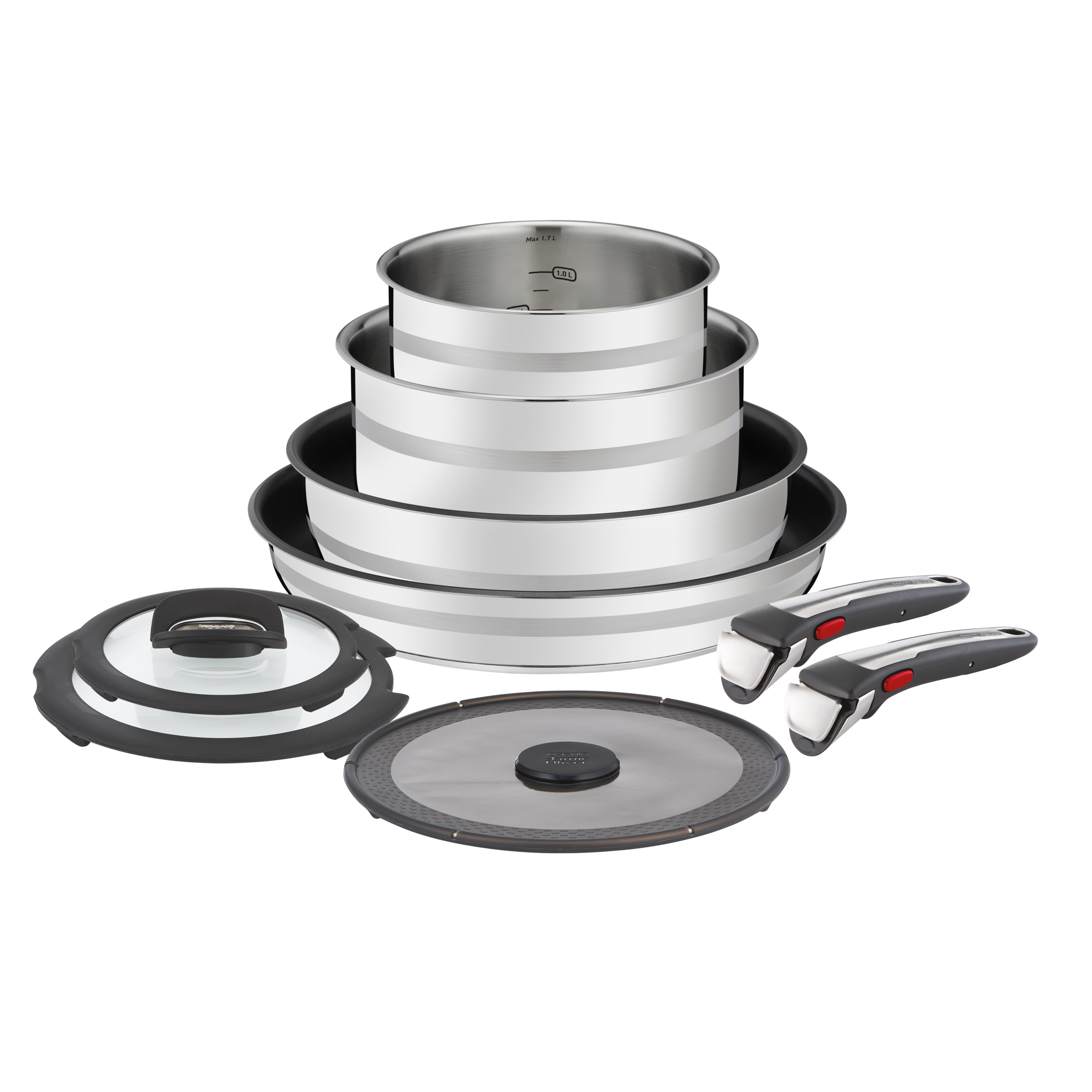 Ingenio Jamie Oliver, Antiadhésif, Batterie de cuisine 9 pièces, Induction