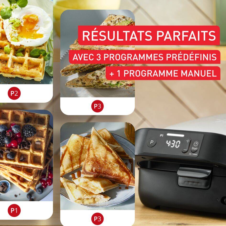 Snack Collection Precision, Appareil à gaufre et croque-monsieur, Multifonction