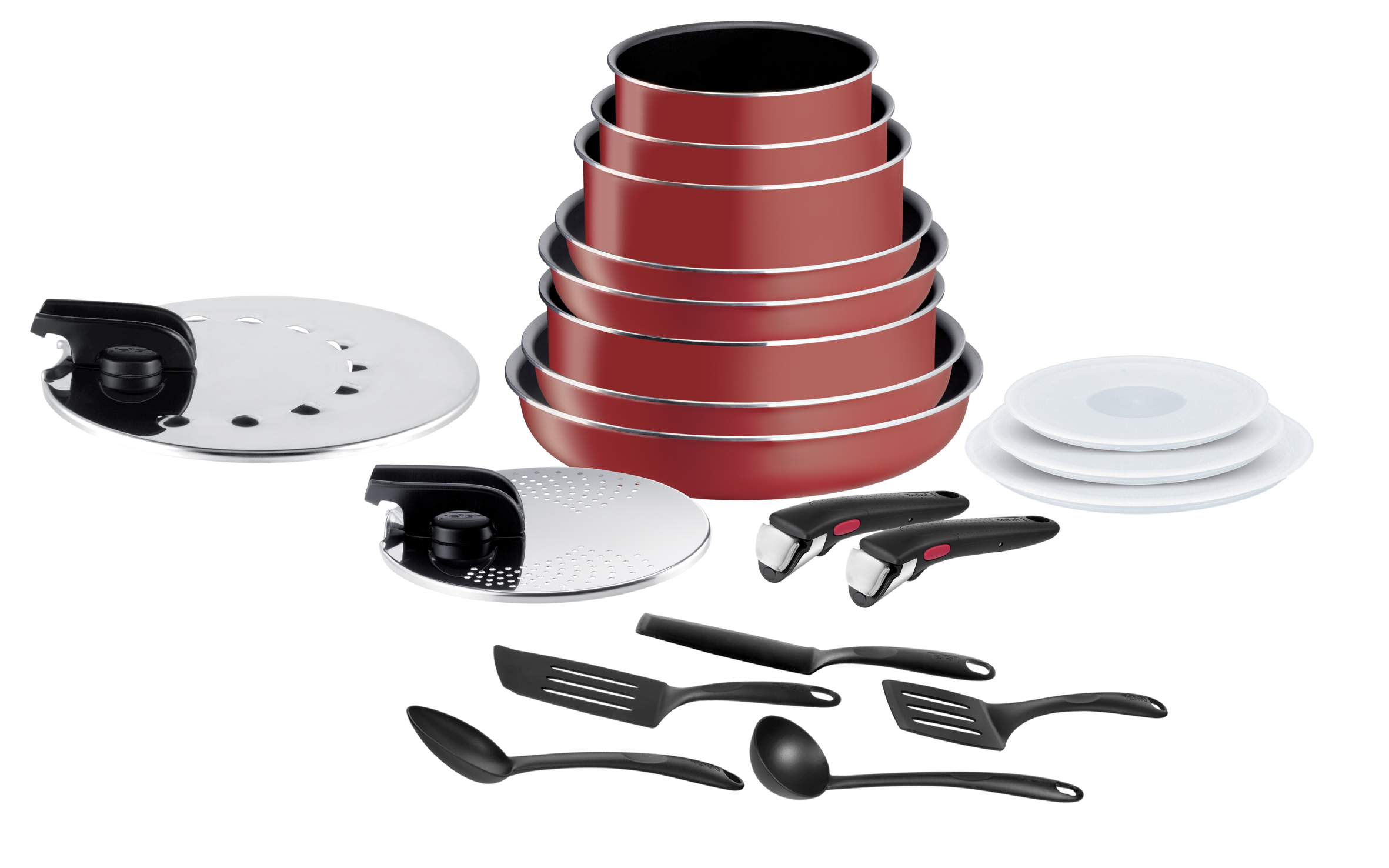 Ingenio Easy Cook&Clean, Antiadhésif, Batterie de cuisine 20 pièces, Non induction