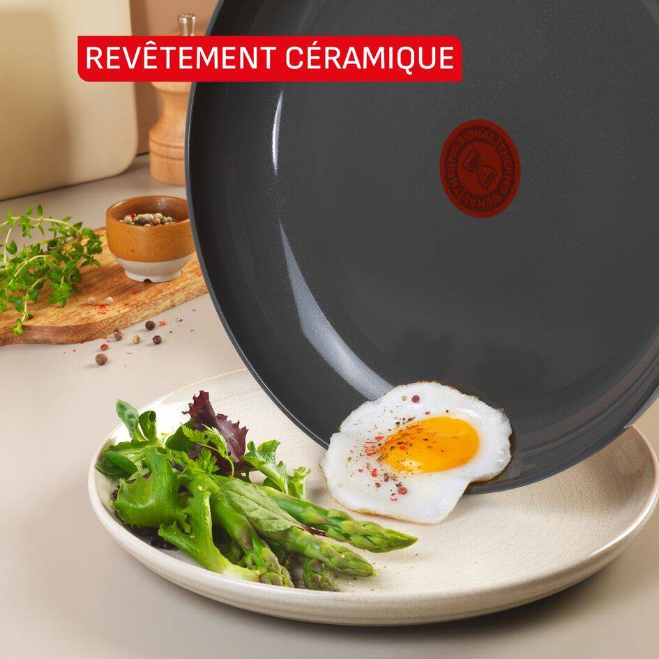 CERA COLOR, Batterie de cuisine 7pc, céramique