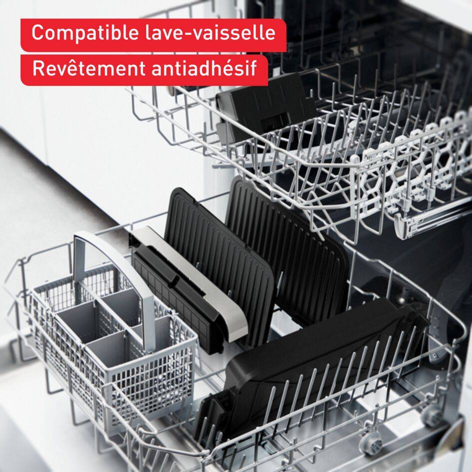 Optigrill 4 en 1 XL, grill intelligent, fonctions bbq, four et repas complet, 12 programmes, mode manuel, ouverture 180°, XL 8 personnes