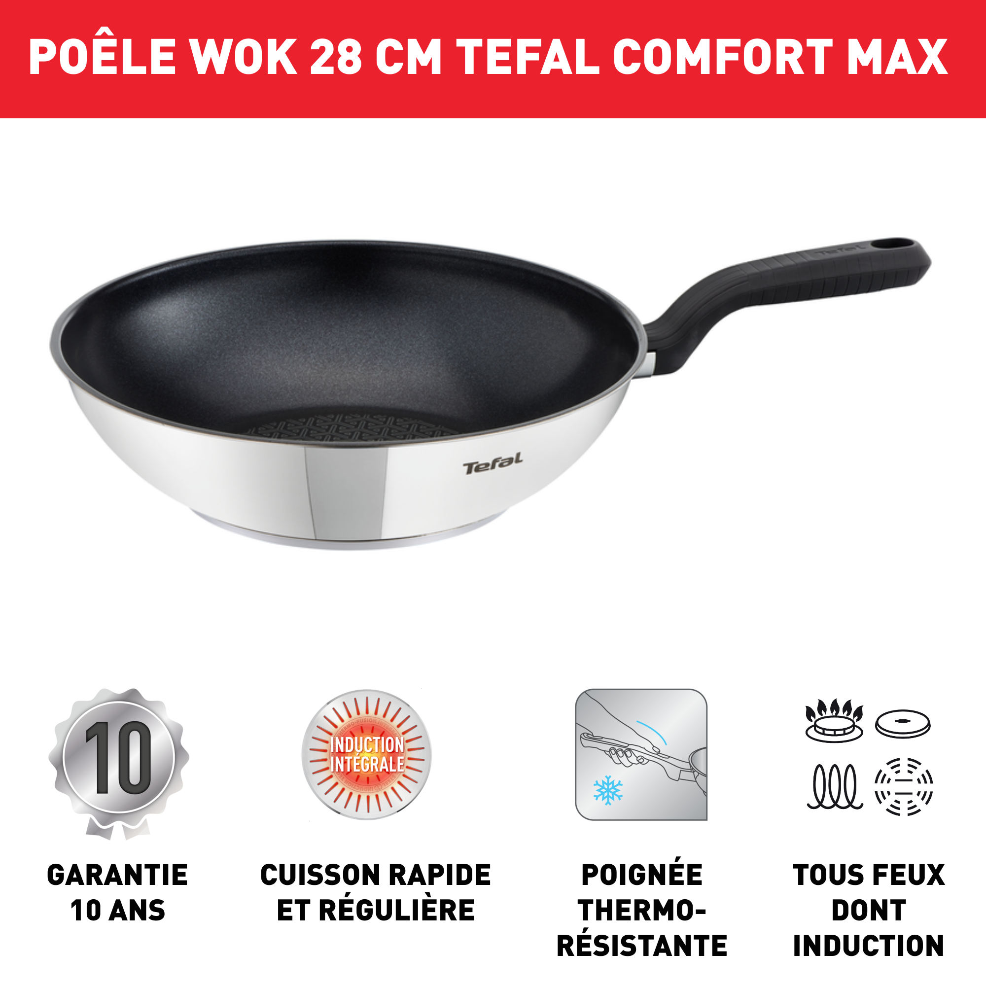 Comfort Max Poêle wok 28 cm