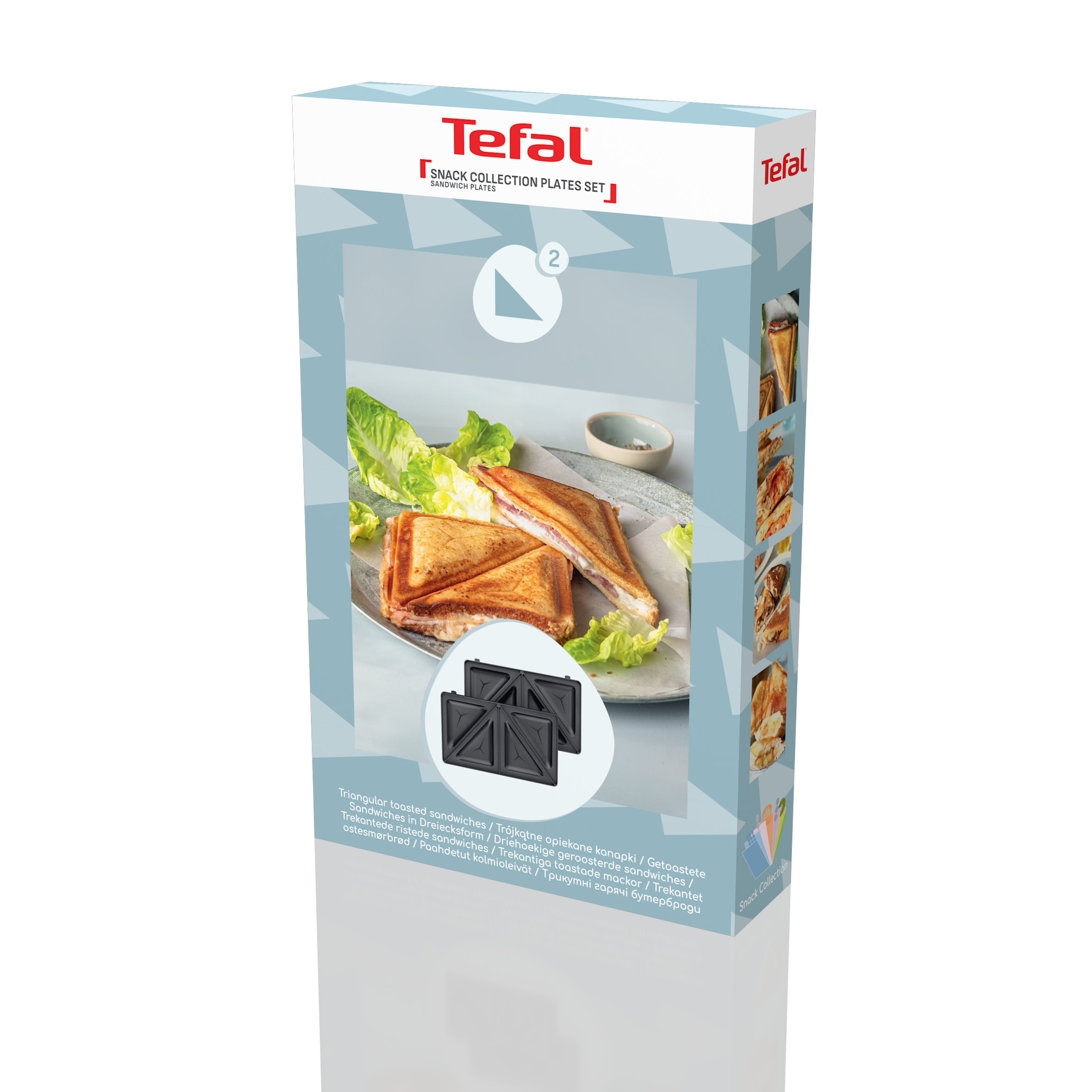 2 plaques Croque-triangle Snack Collection XA8102F0