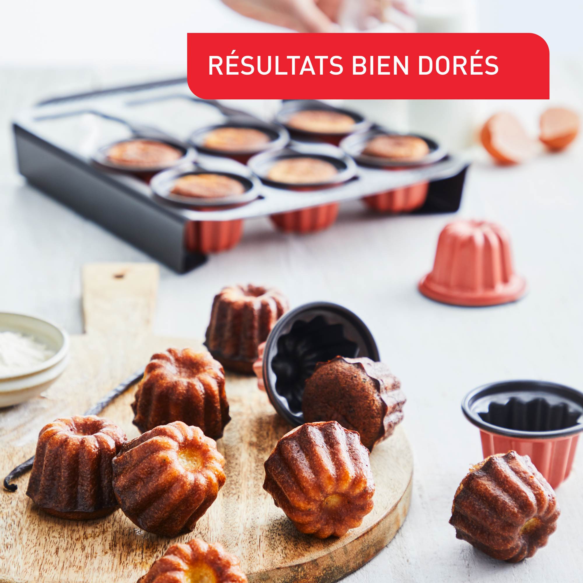 Creabake 3 moules à cannelés 7,4cm