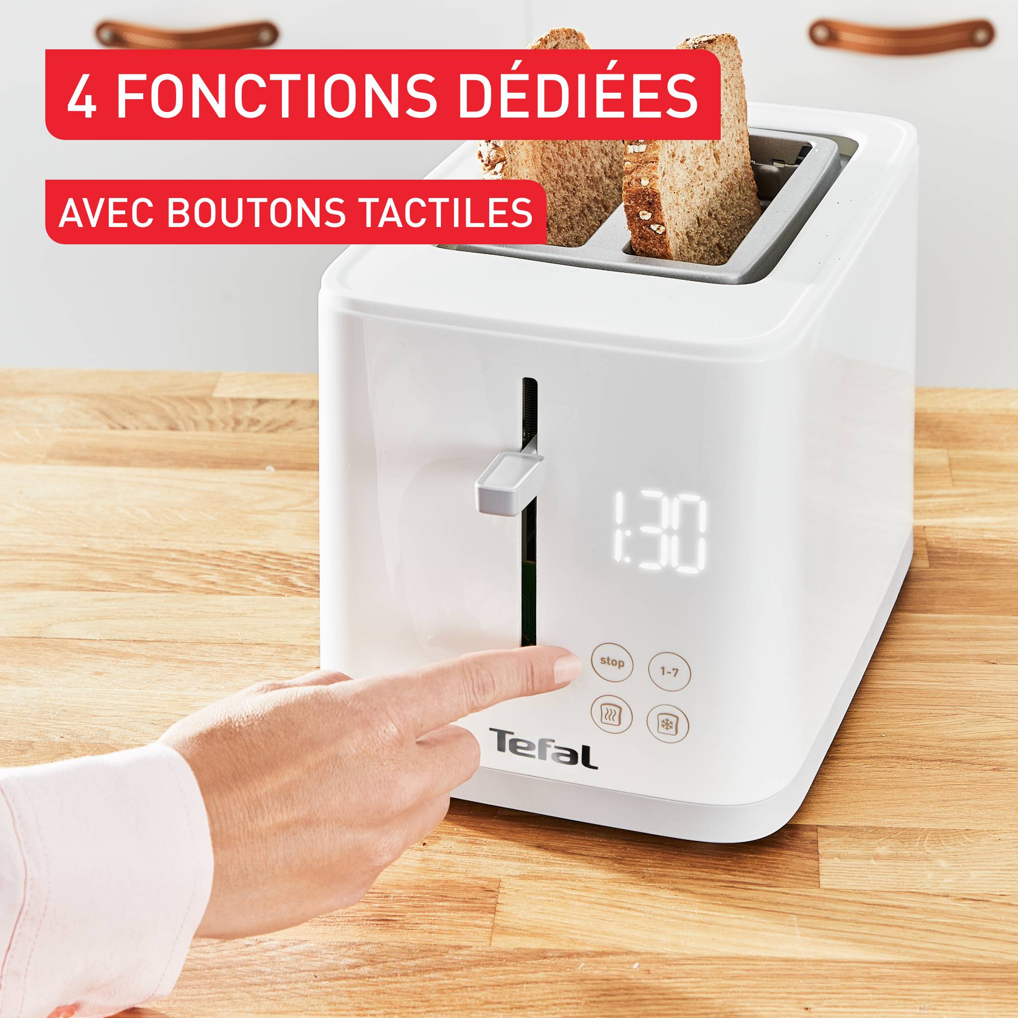 Sense, Grille-pain électrique, Fentes à largeur variable, 7 niveaux de dorage