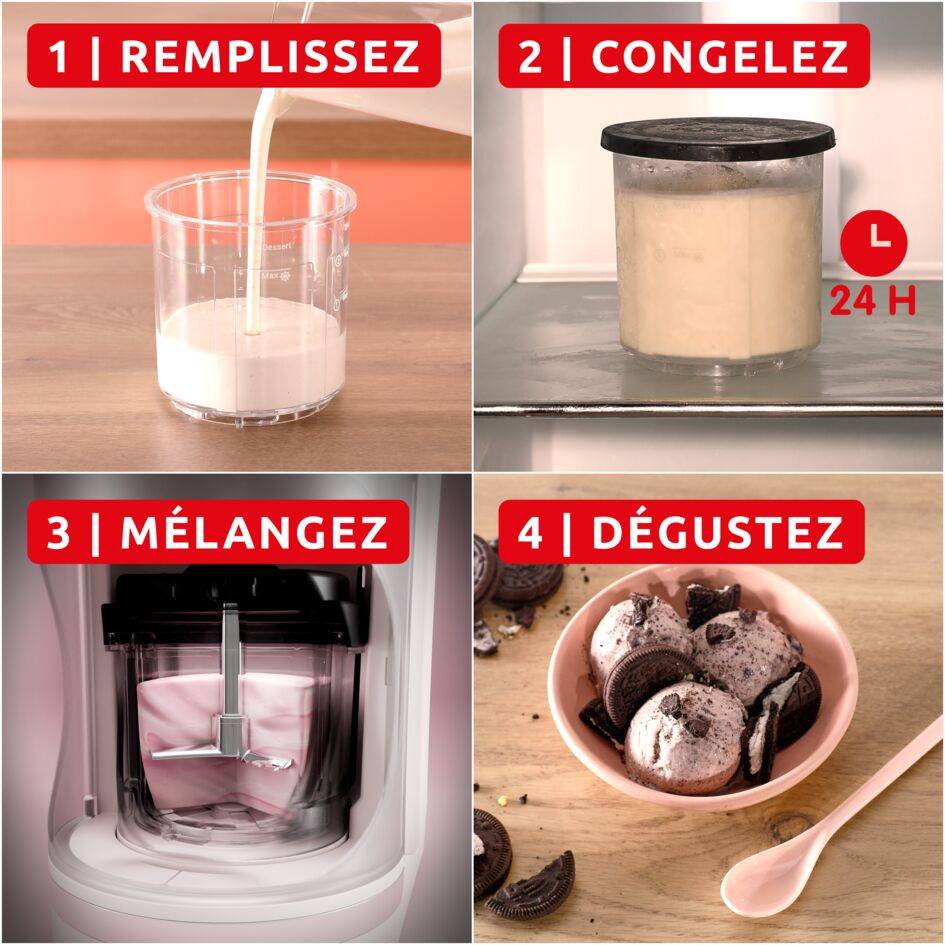 Dolci, Machine à glaces, 10&nbsp;programmes, Nettoyage automatique