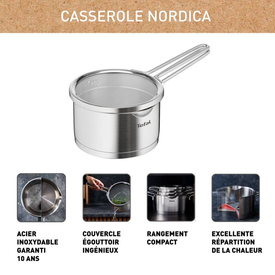 Nordica Casserole Inox 16 cm