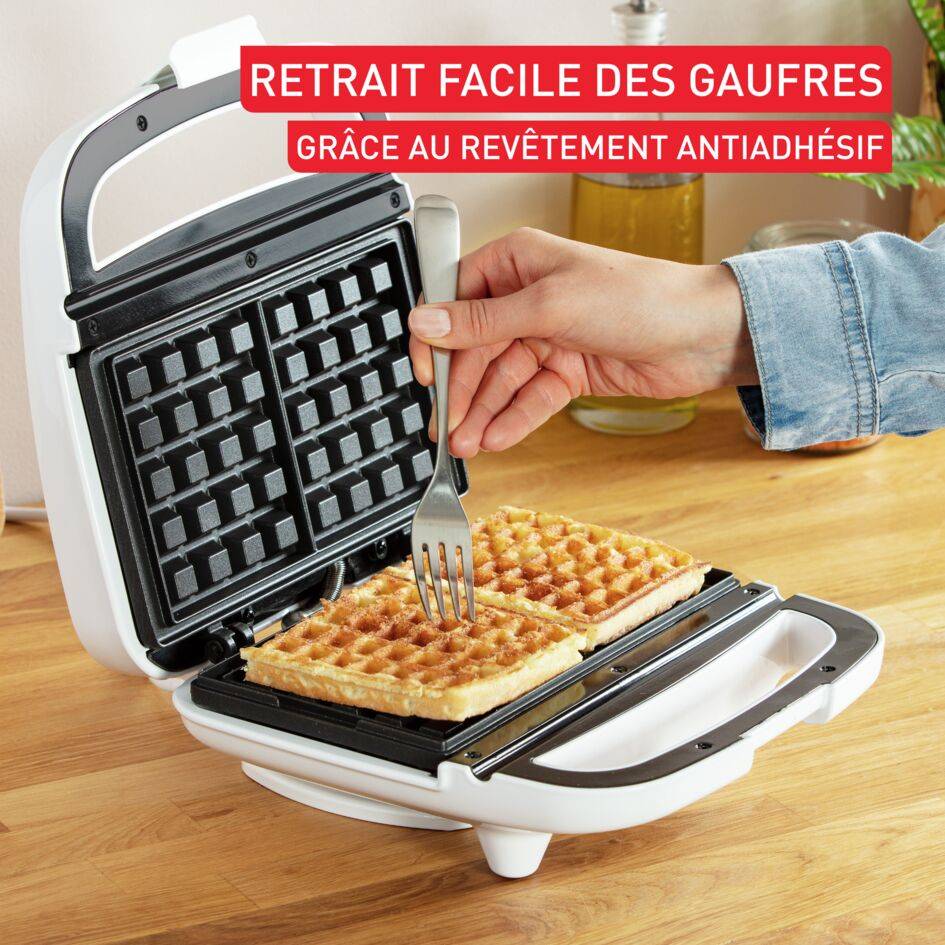 Waffle Time, Facile à utiliser, Plaque antiadhésives faciles à nettoyer