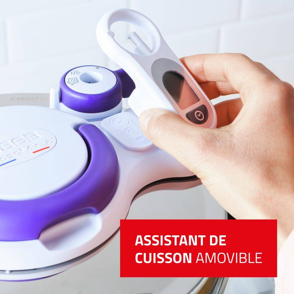 Clipsominut' Perfect violet Cocotte-minute® 7,5L Induction + Livre 100 recettes