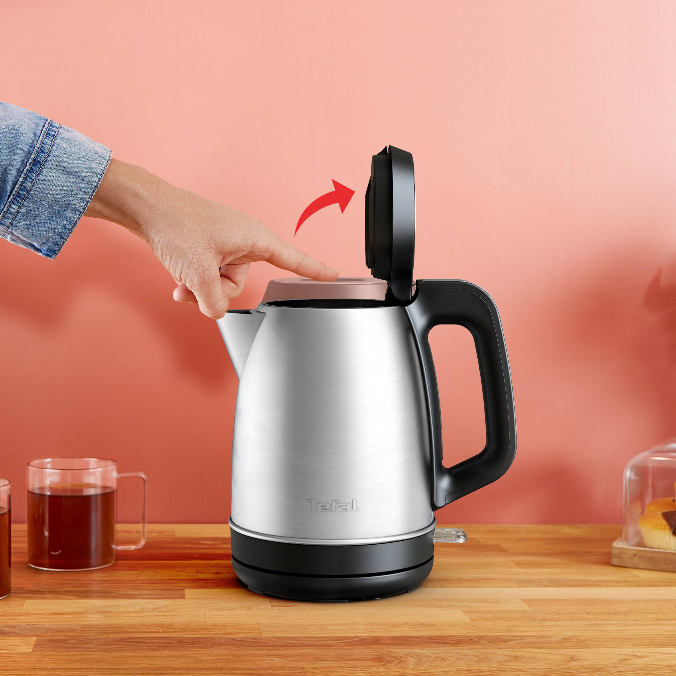 Tefal element inox brosse 1,7l