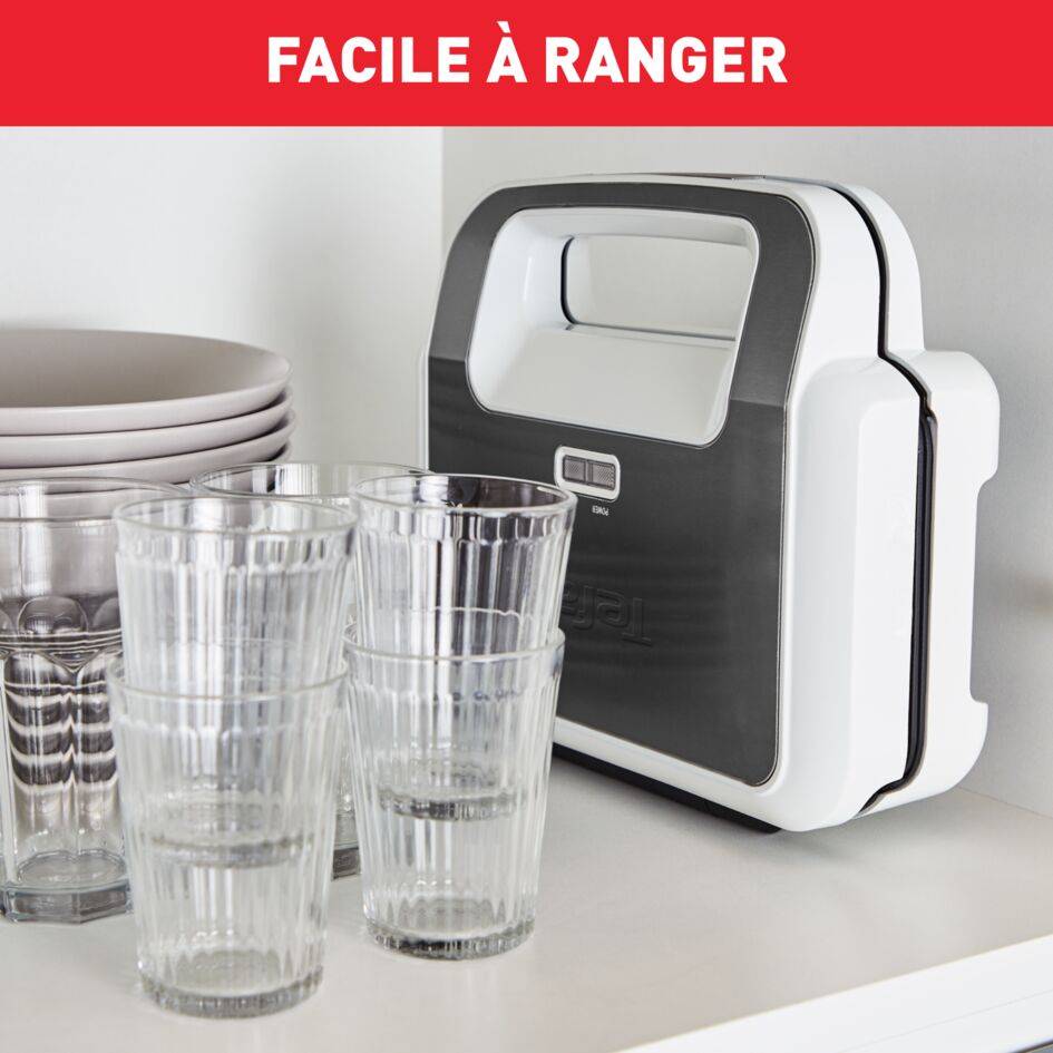 Snack XL, Appareil à gaufres et croque-monsieur, Plaques extra larges, Livret recettes inclus