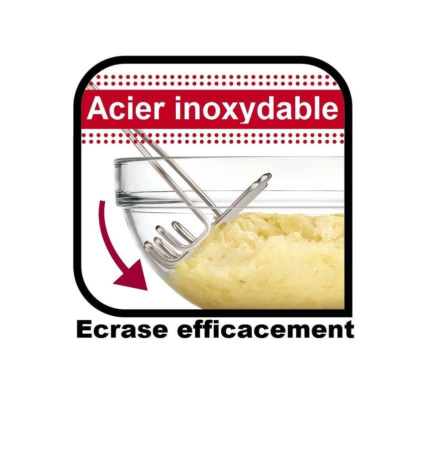 Tefal Presse-Purée En Acier Inoxydable - Outil Cuisine Robuste Et Efficace