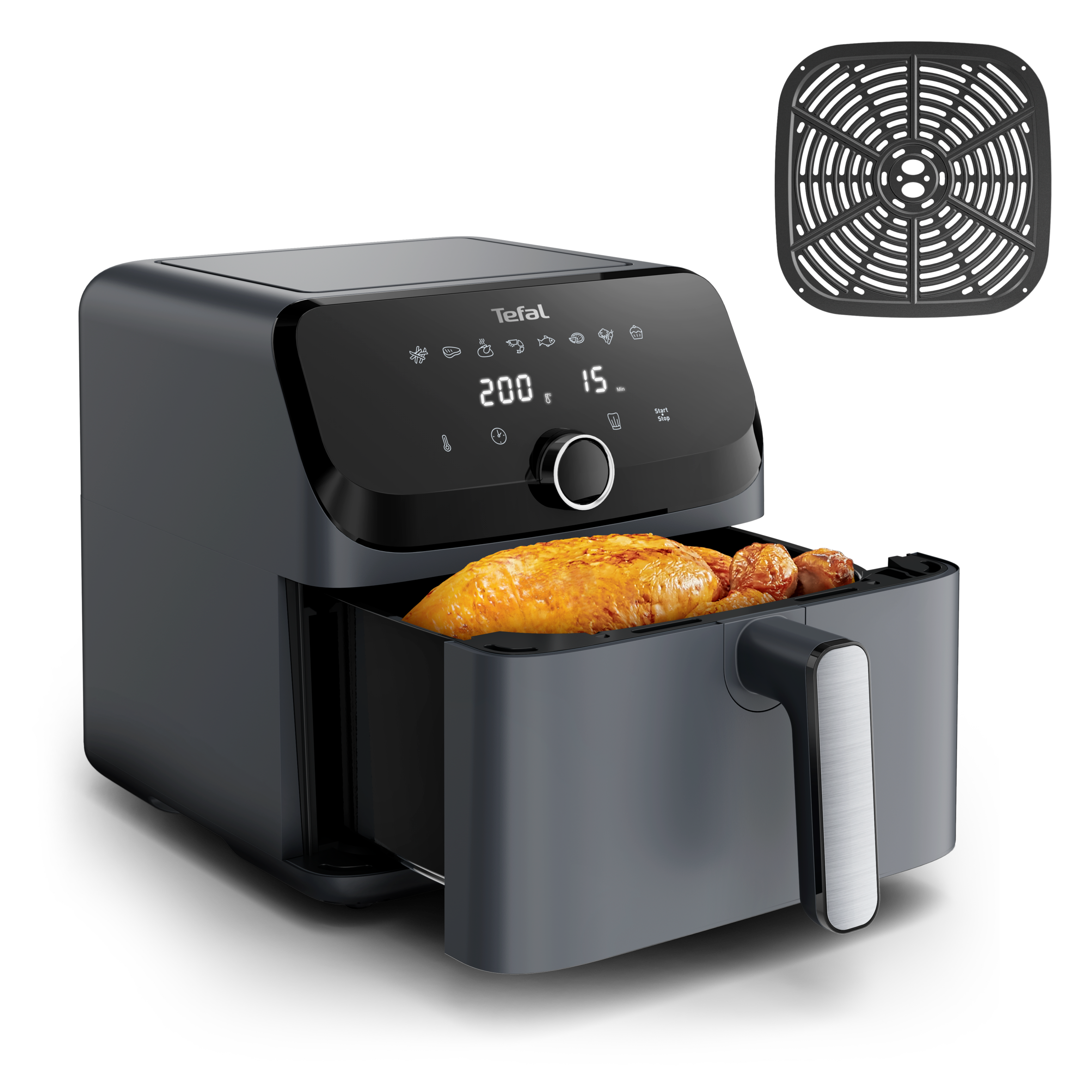 Easy Fry Mega, Air fryer mono tiroir, 7.5L, Jusqu'à 8 personnes