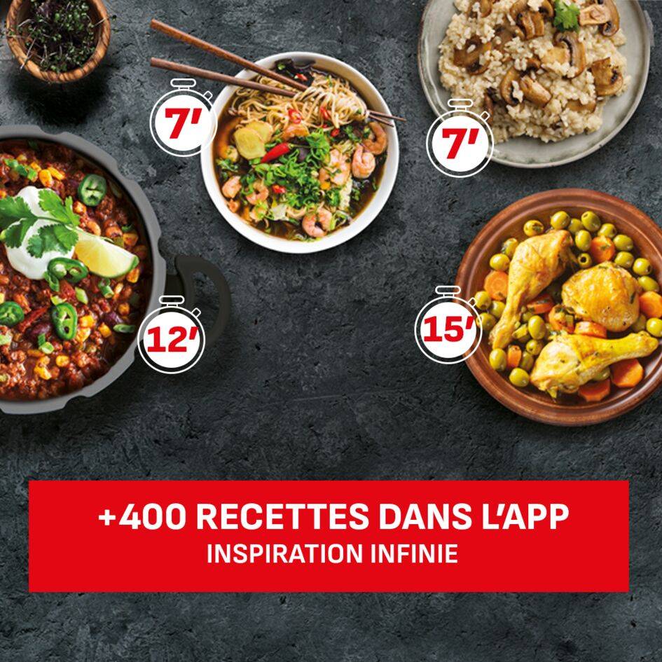 AUTHENTIQUE Eco Cocotte-Minute® 6 L, Induction, Cuisson rapide, Cuisine saine, Fabriqué en France