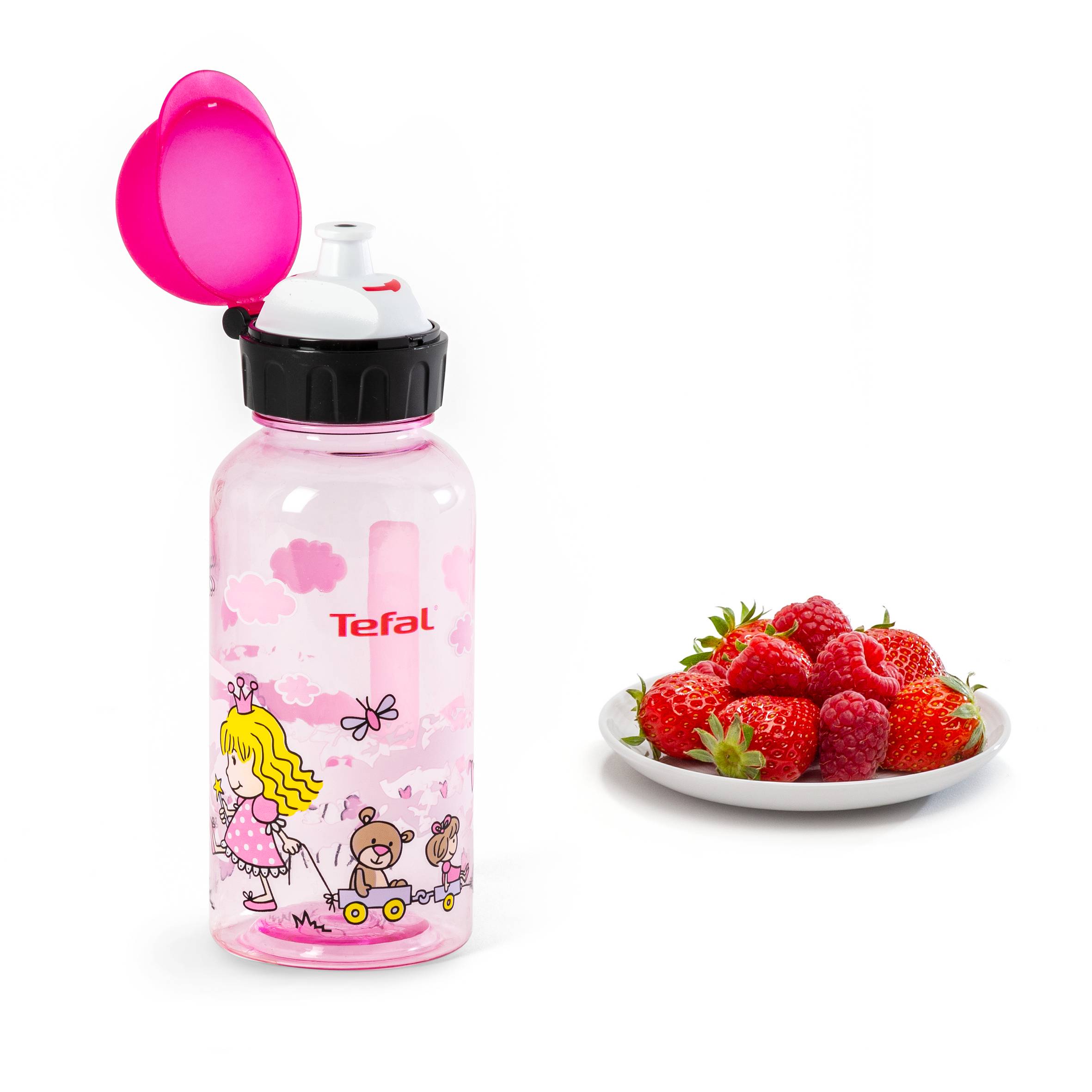 Gourde 0.4L TRITAN rose décor princesse