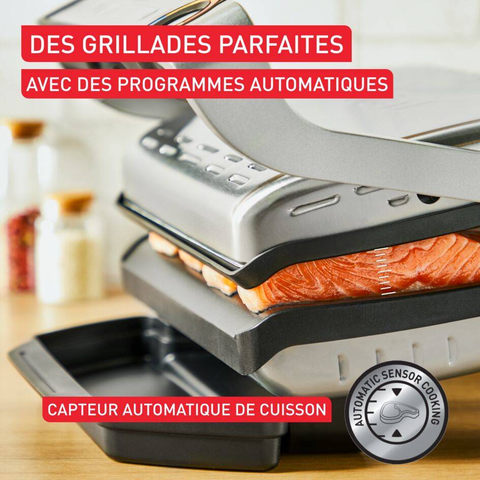 Plaques plancha pour OptiGrill + XL, Revêtement antiadhésif pour ingrédients délicats