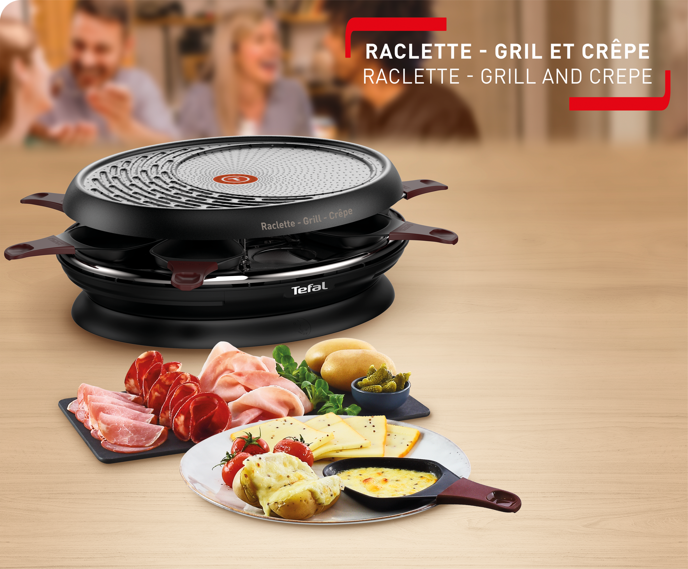 Raclette Store'inn plaque gril et crêpes noir