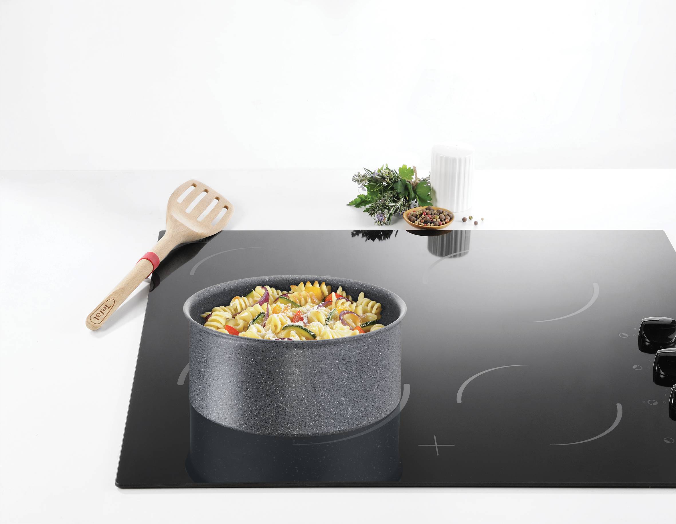 Ingenio Minéralia Force, Batterie de cuisine 8pcs, Antiadhésif, Induction