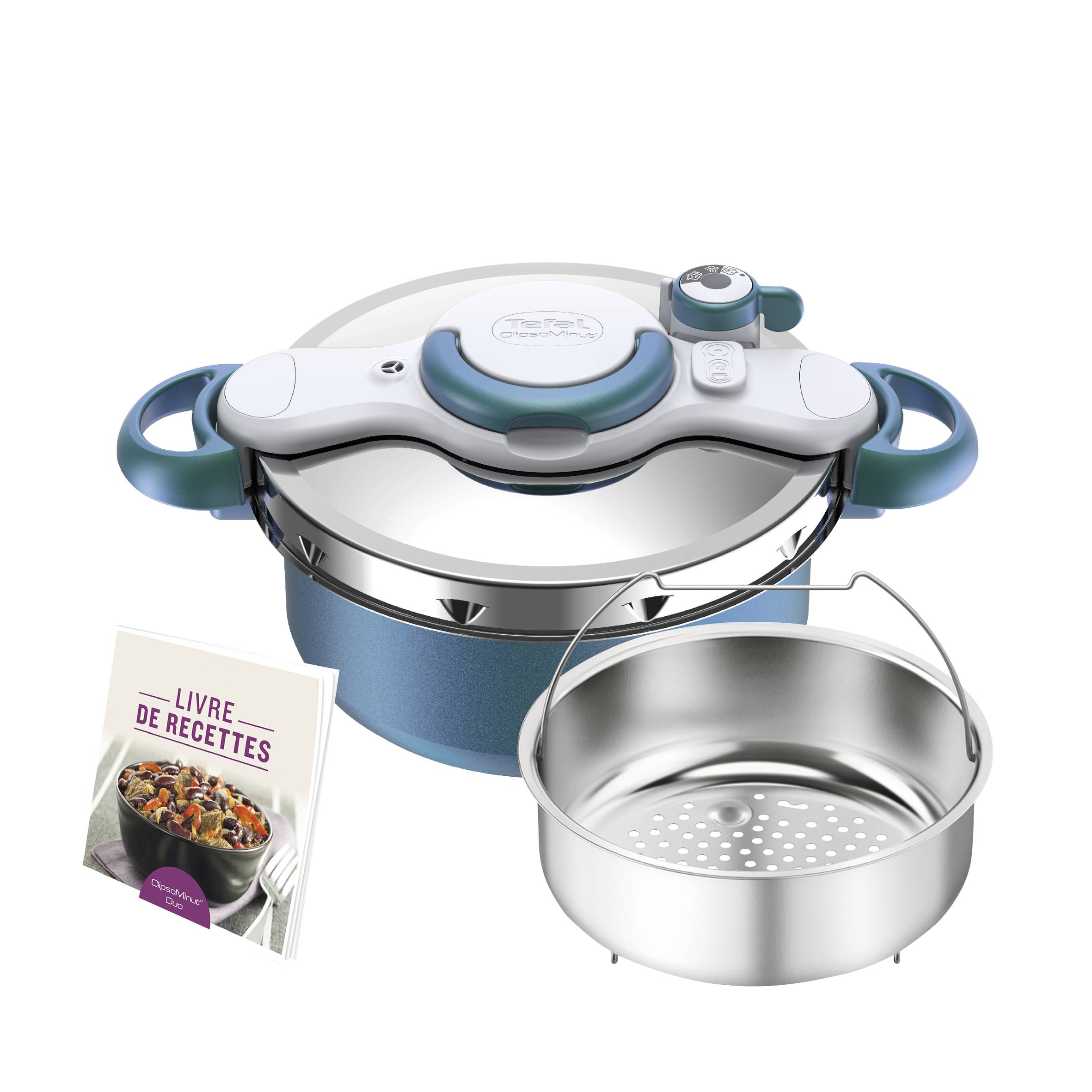 Clipsominut'® Duo, Cocotte-minute®, Antiadhésive, Induction, 5L