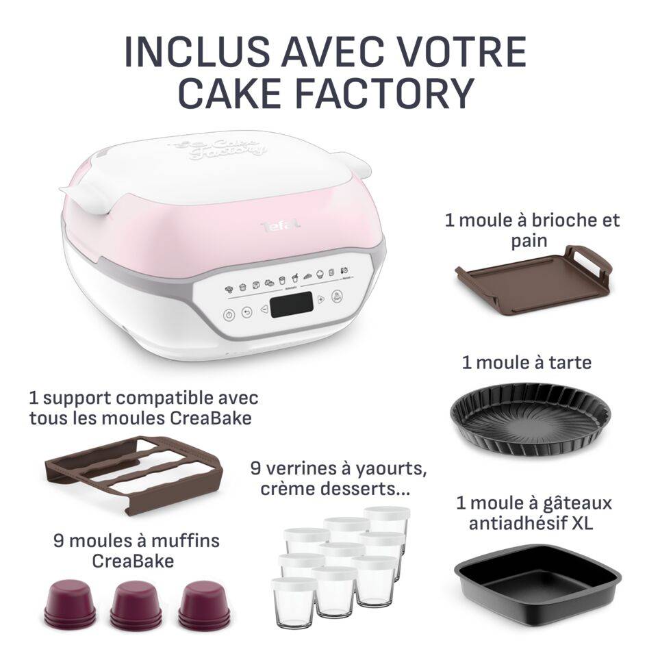 Cake Factory Infinity, Appareil à gâteau, Compatible avec les moules CreaBake
