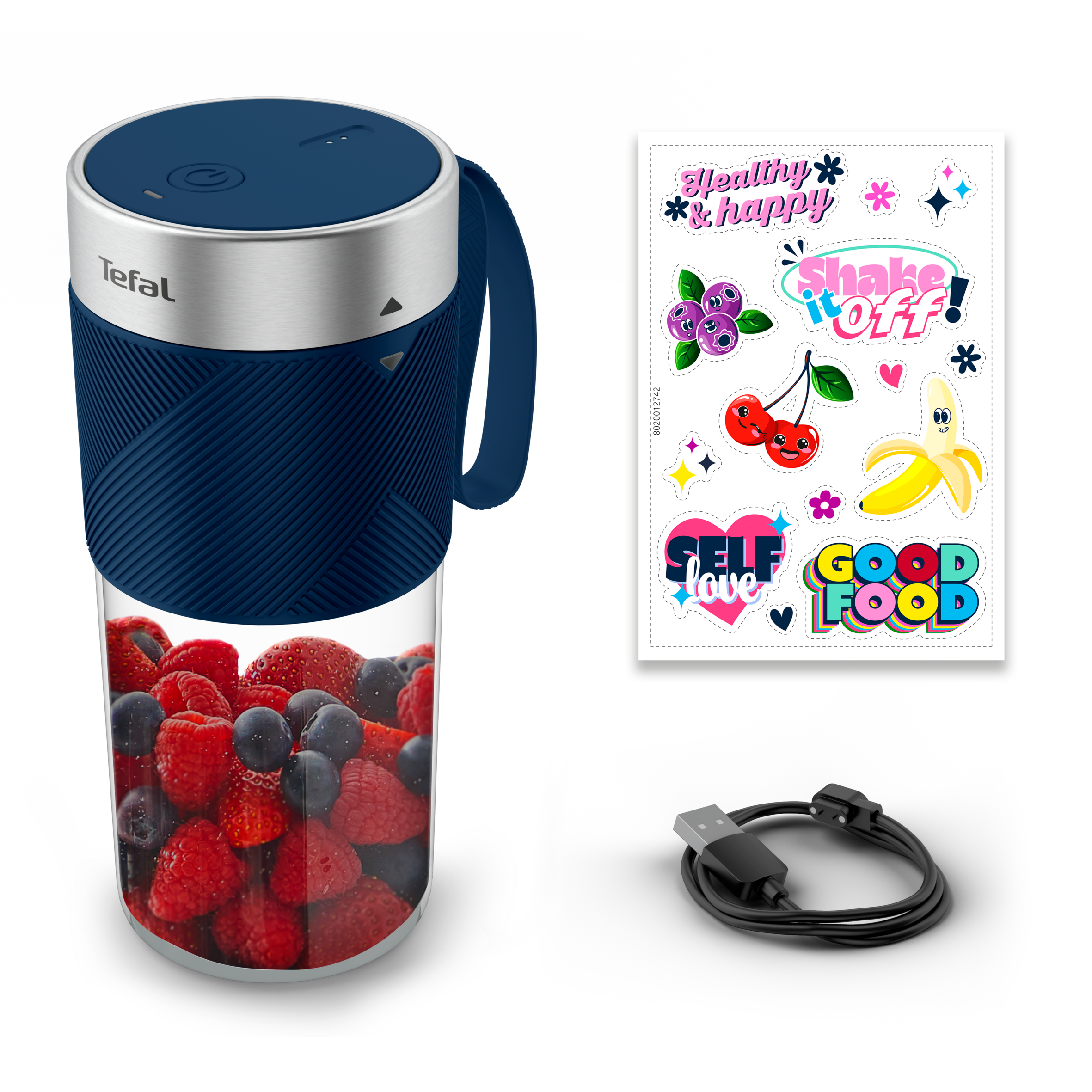 Lightmix Blender portable, Bol tritan 0,3L, 1 vitesse, 2 lames, Rechargeable