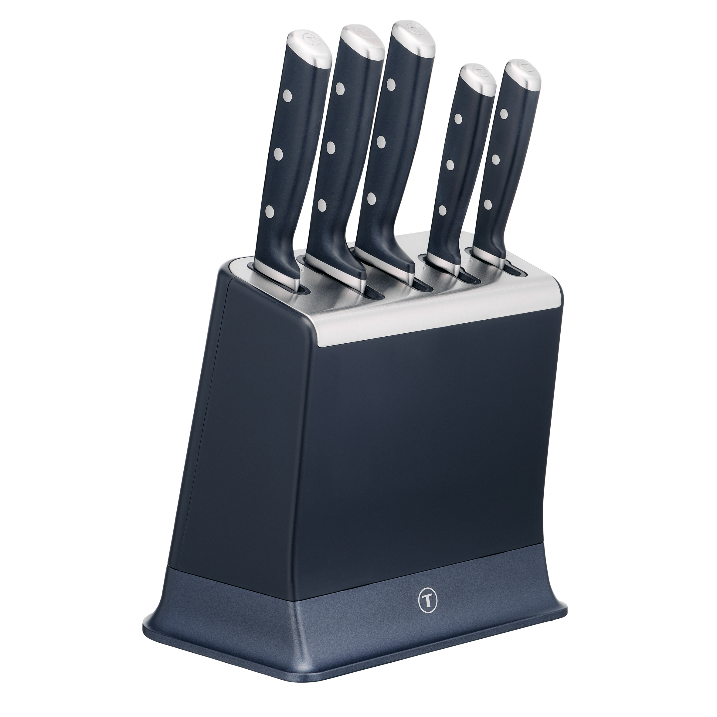 EverSharp, Set de couteaux 5 pièces et bloc de couteaux avec système d'aiguisage intégré