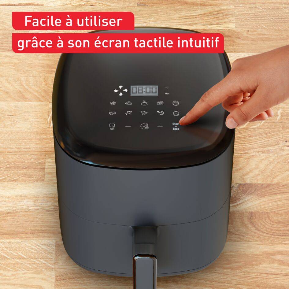Easy Fry Max, air fryer, 5 L (6 pers.), Panneau digital, 10 programmes, Gris Poivre de Java